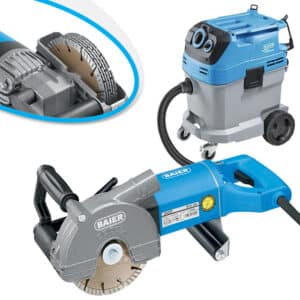 Baier BDN 466/6 Diamant-Mauernutfräse + BSS 606L Staubsauger – AKTION!