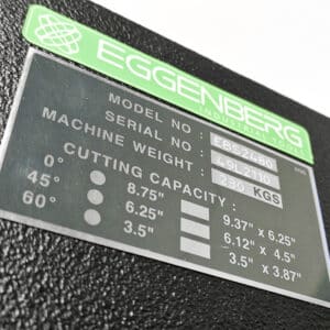 Eggenberg EBS2480 Metallbandsäge Limitierte Sonderedition in Schwarz 225mm 400V + GRATIS 3x Bandsägeblätter – Bild 16