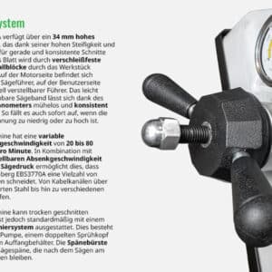 Eggenberg EBS3770-A Hydraulische Halbautomatische Bandsägemaschine 355mm 400V – Bild 16