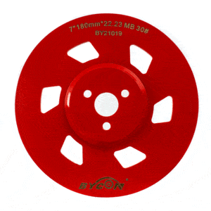 Bycon Diamantscheibe 180mm K30 - 6 Segmente - Weiche Bindung - Mittlere Körnung – Bild 4