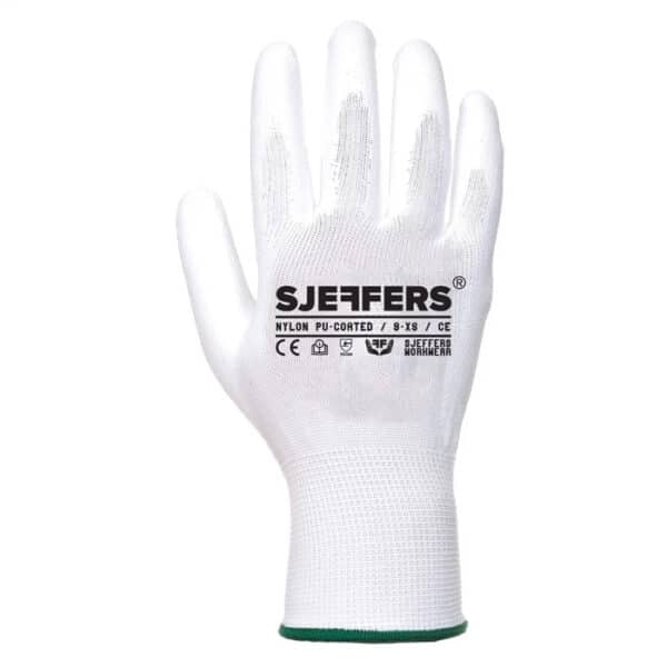Sjeffers Nylon PU-beschichtete Arbeitshandschuhe Weiß 12 Paar Sjeffers Nylon PU-beschichtete Arbeitshandschuhe Weiß 12 Paar