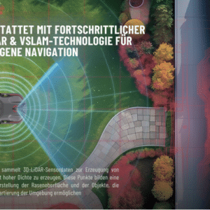 DCK TERRAINA S KI-Mähroboter – 2000 m² – 3D LiDAR SLAM – Kabellose Begrenzung – Bild 3