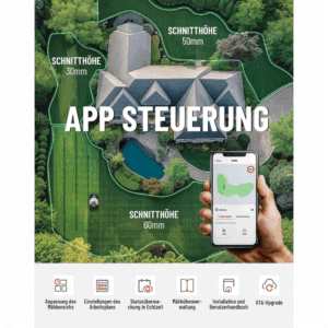 DCK KDRM107 Mähroboter mit Begrenzungskabel app besteurung