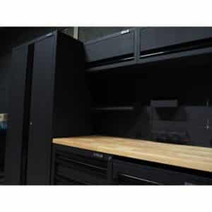 Pillar Werkstatteinrichtung Modular – Edelstahl-Arbeitsplatte – Tiefe 61,5 cm – Midnight Black Design – Bild 6