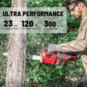 DCK Tools 58V Schnittpaket PRO – Akku-Kettensäge + Heckenschere mit zusätzlichem 5.0Ah Akku – Bild 4