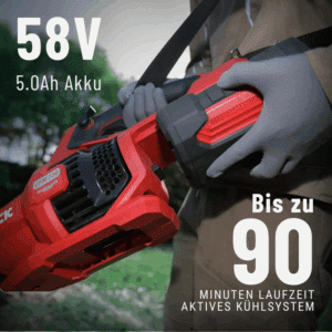 DCK Tools 58V Laubpflege-Set – Akku-Laubbläser mit zusätzlichem 5.0Ah Akku – Bild 6