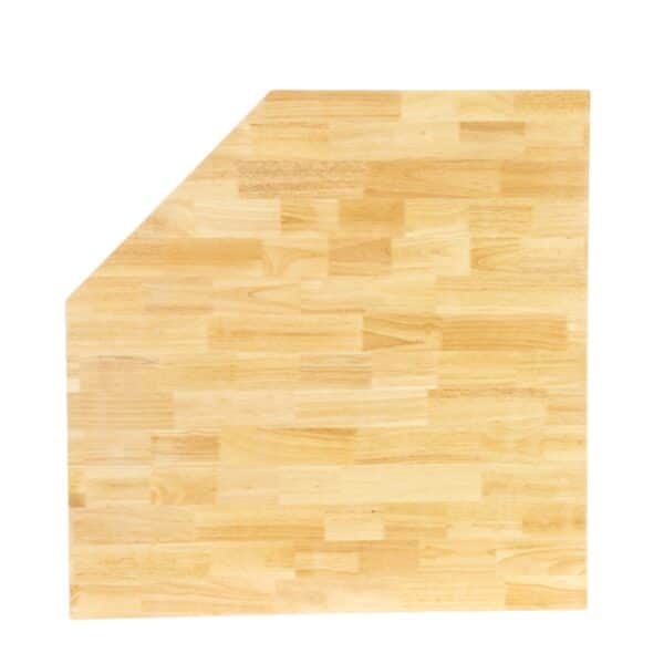 Pillar Gummibaumholz-Eck-Arbeitsplatte 860x860 mm - Tiefe Arbeitsplatte 38 mm