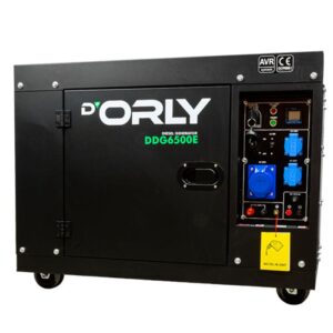 D’Orly DDG6500E Dieselaggregat 6,5 kW – schallgedämpft mit AVR | 3 × 230 V, 16 A