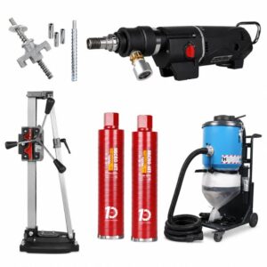 BYCON DB-352 Trockenbohrset | inkl. DBS-352 Ständer, IVC-1000 & 2 Diamantbohrkronen