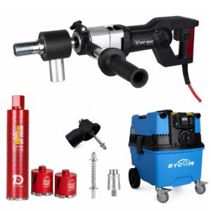 BYCON DB-132 Elektrikerset | inkl. AVC38-HEPA & 3 Diamantbohrkronen